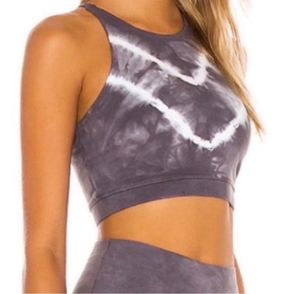 Electric & Rose Grayson Tie Dye Crop Top Grey